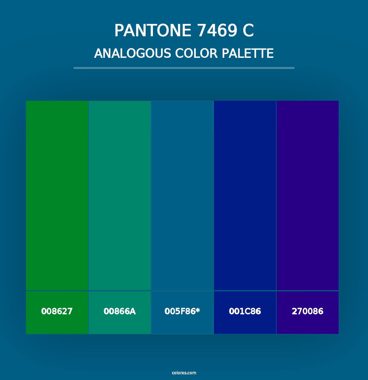 PANTONE 7469 C - Analogous Color Palette