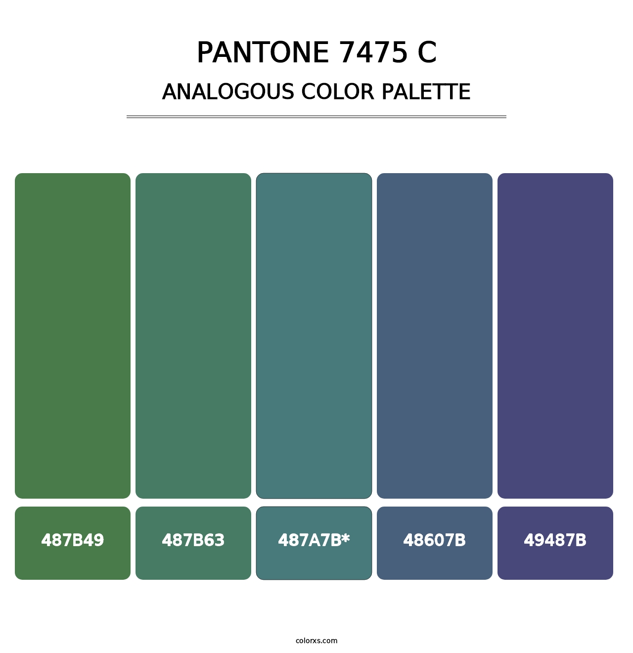 PANTONE 7475 C - Analogous Color Palette