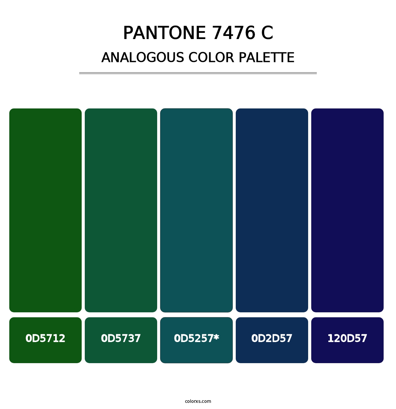 PANTONE 7476 C - Analogous Color Palette