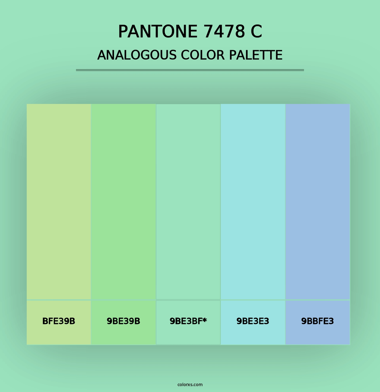 PANTONE 7478 C - Analogous Color Palette