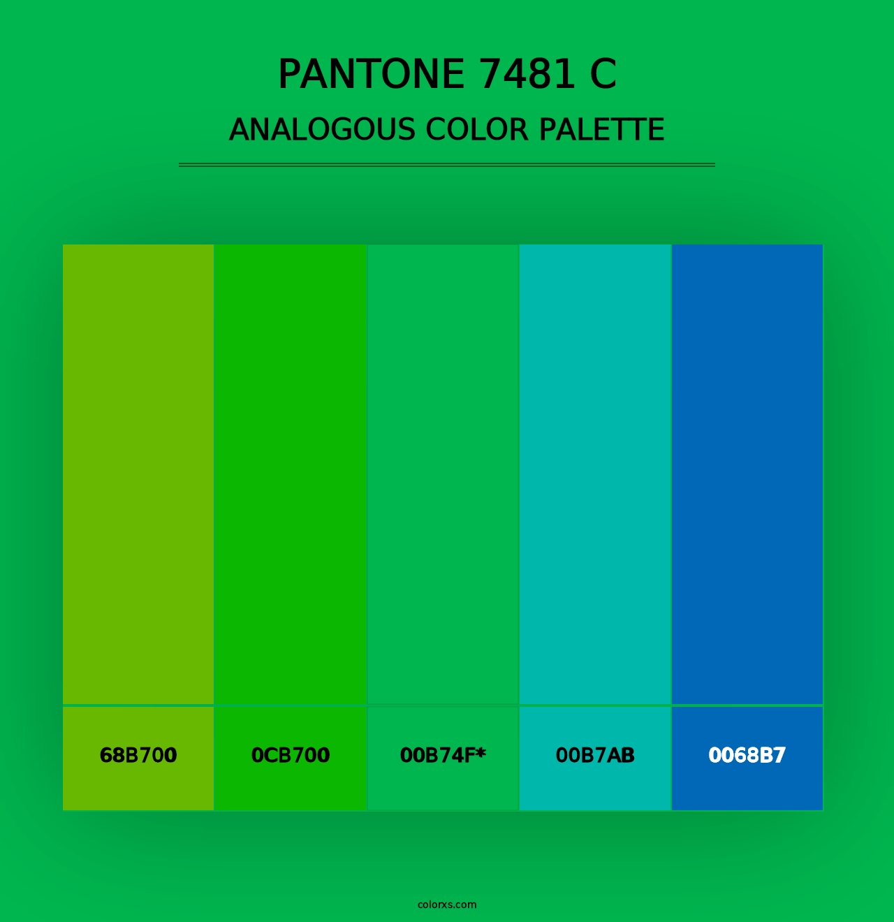 PANTONE 7481 C - Analogous Color Palette