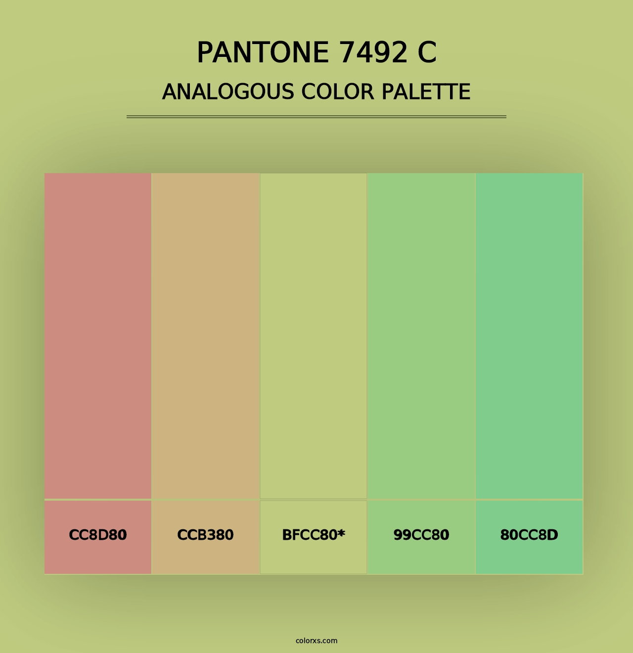 PANTONE 7492 C - Analogous Color Palette