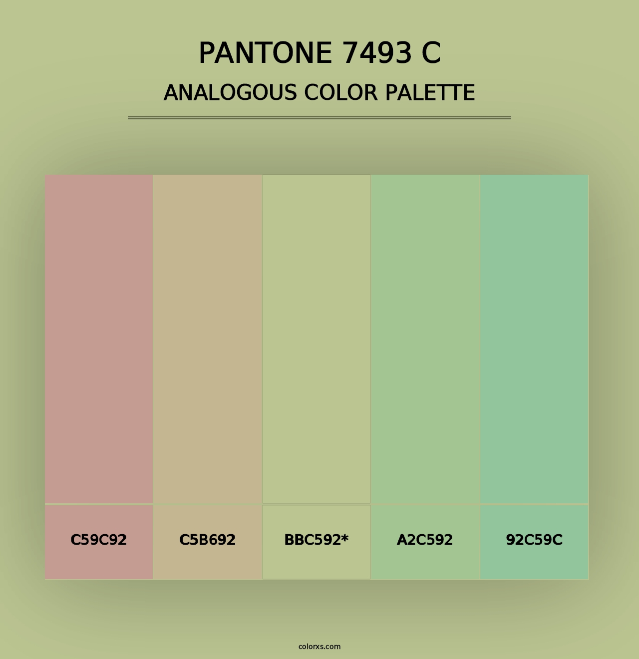 PANTONE 7493 C - Analogous Color Palette