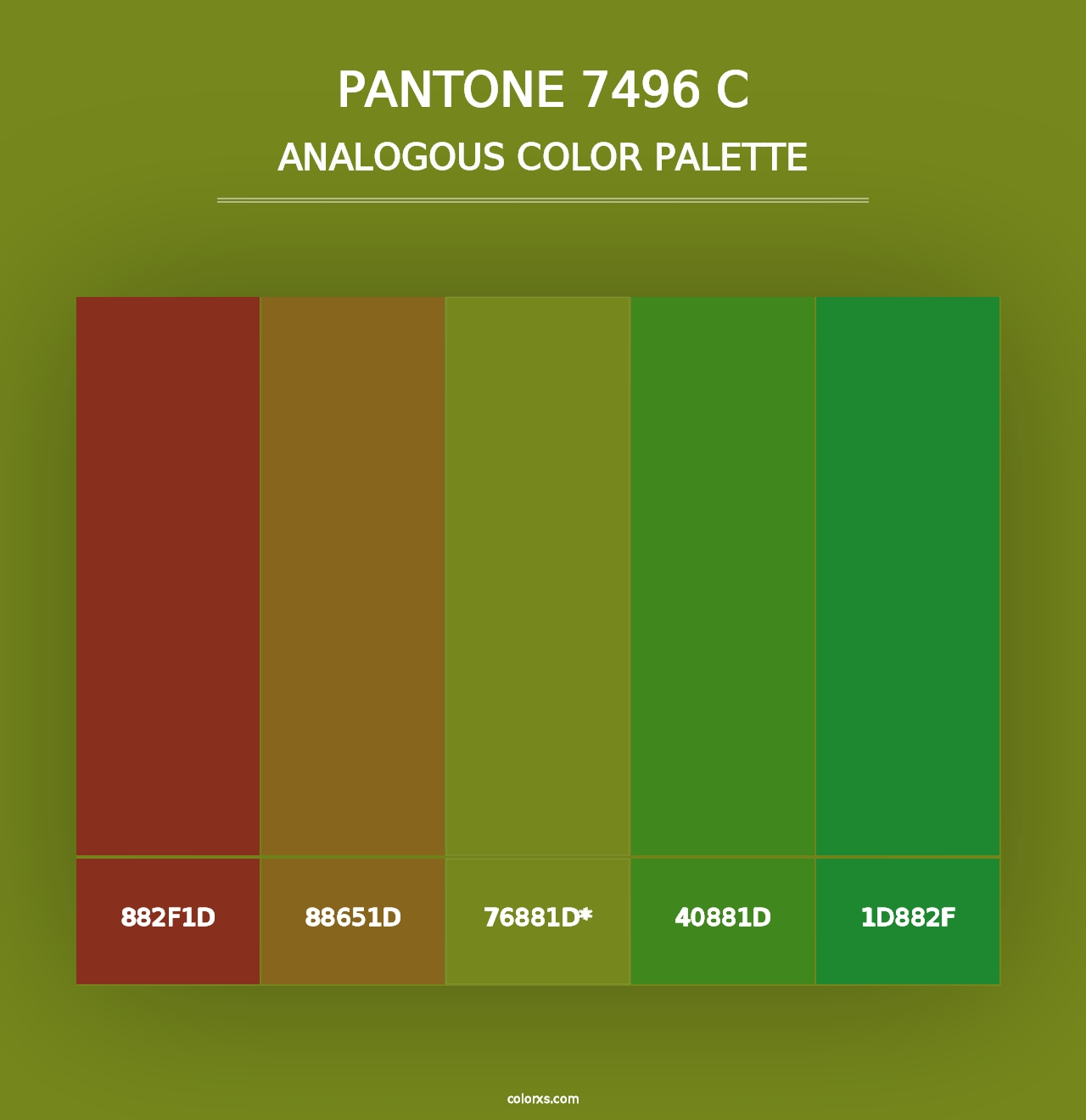 PANTONE 7496 C - Analogous Color Palette