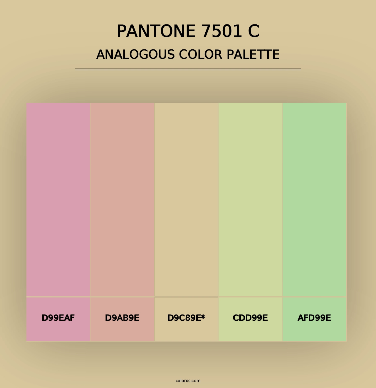 PANTONE 7501 C - Analogous Color Palette