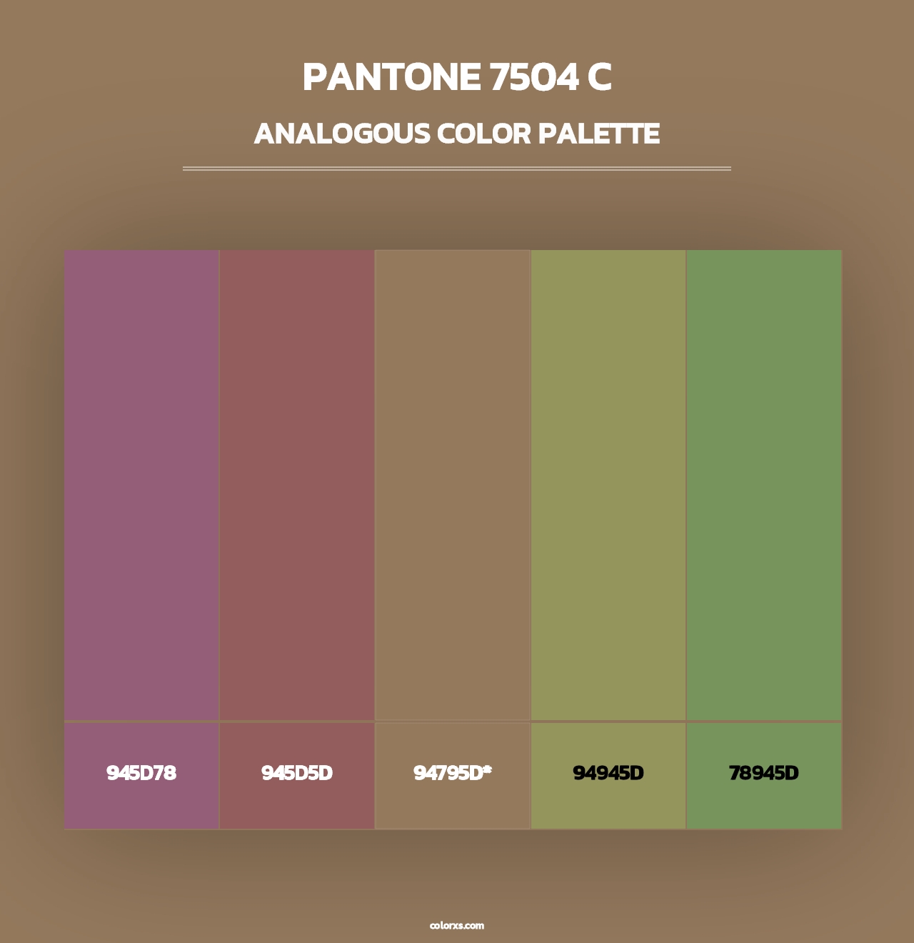 PANTONE 7504 C - Analogous Color Palette