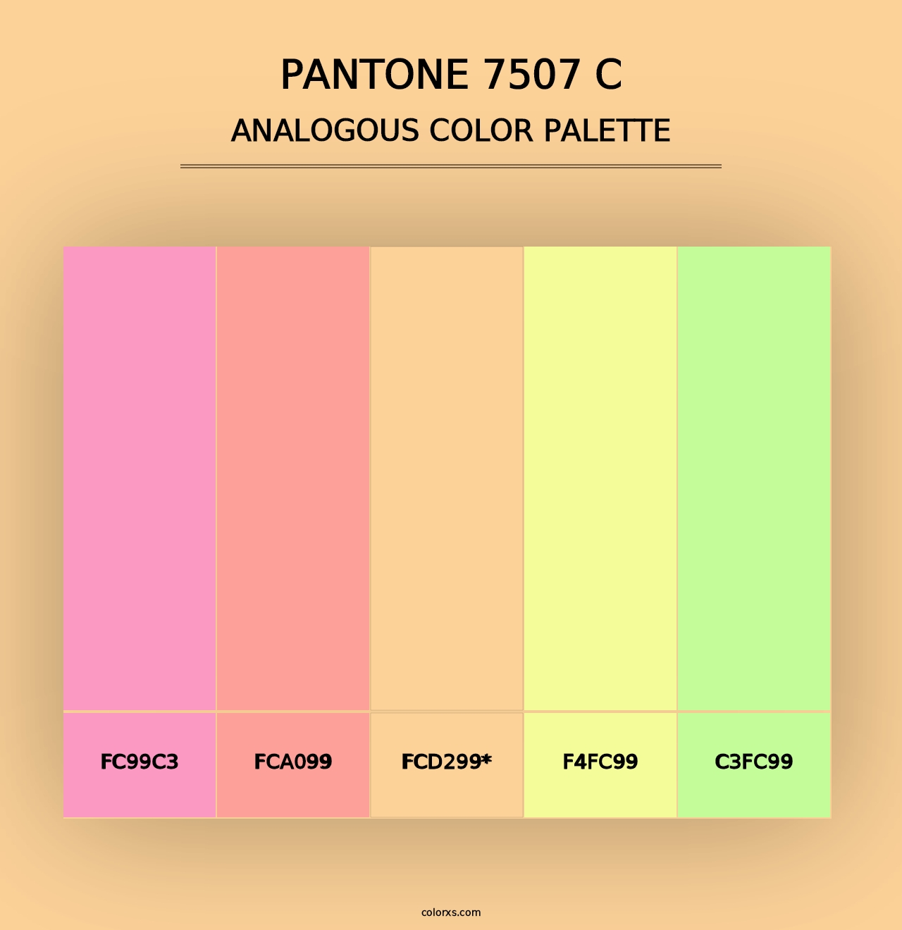 PANTONE 7507 C - Analogous Color Palette