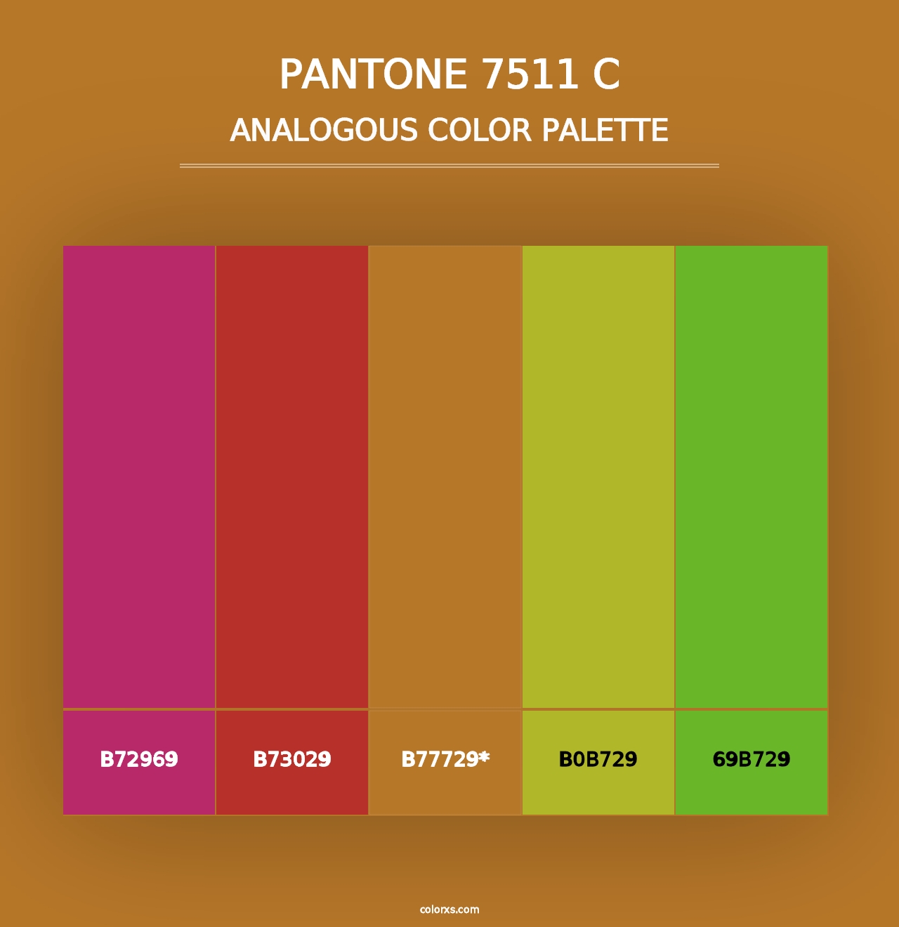 PANTONE 7511 C - Analogous Color Palette