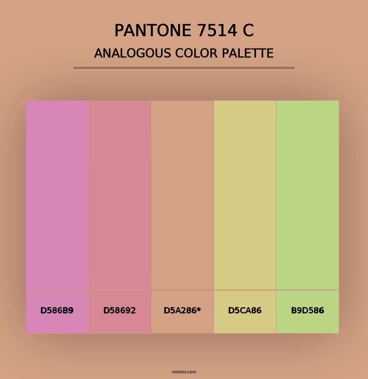 PANTONE 7514 C - Analogous Color Palette