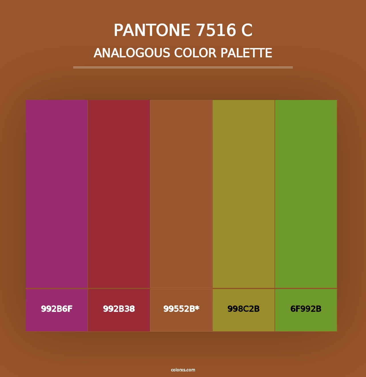 PANTONE 7516 C - Analogous Color Palette