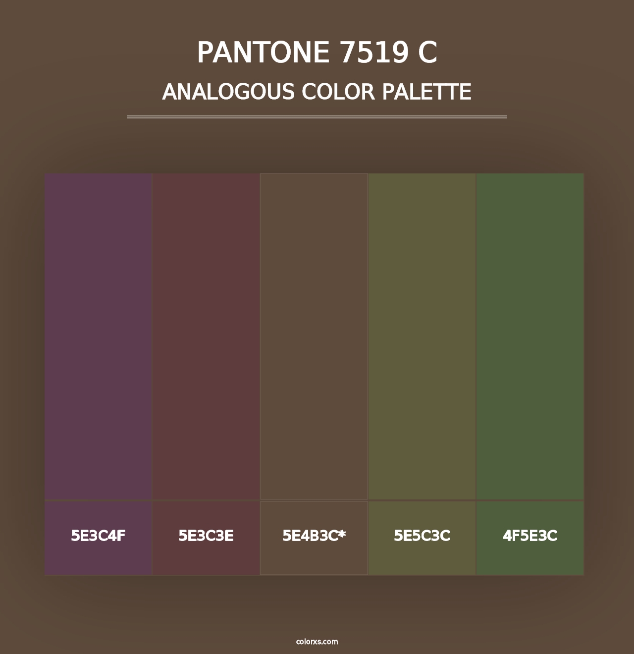 PANTONE 7519 C - Analogous Color Palette