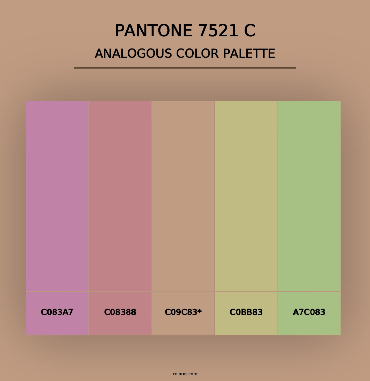 PANTONE 7521 C - Analogous Color Palette