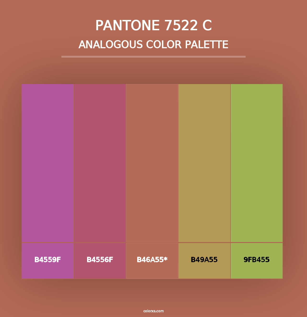 PANTONE 7522 C - Analogous Color Palette