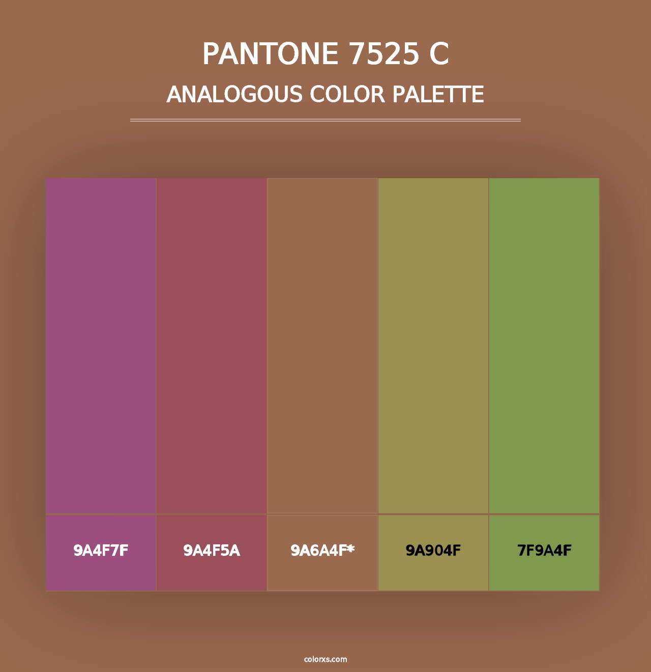 PANTONE 7525 C - Analogous Color Palette