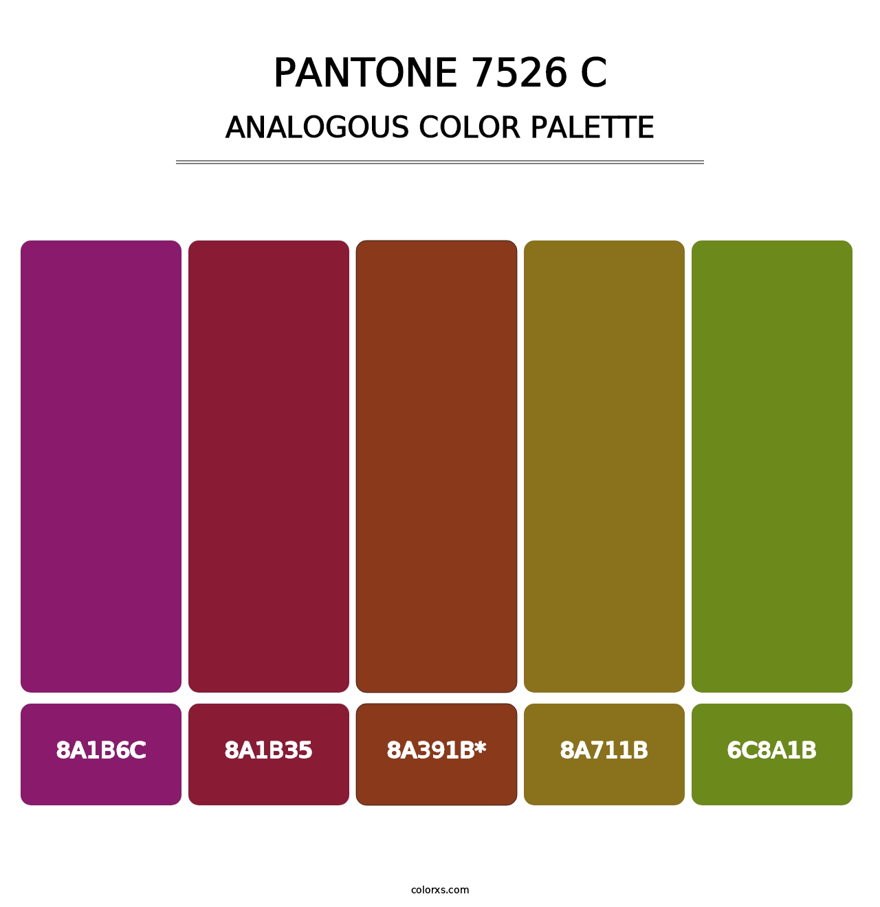 PANTONE 7526 C - Analogous Color Palette