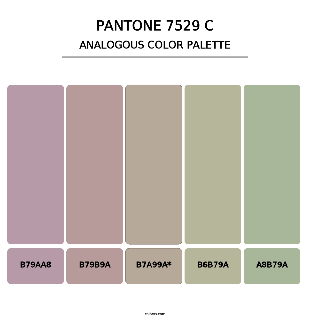 PANTONE 7529 C - Analogous Color Palette