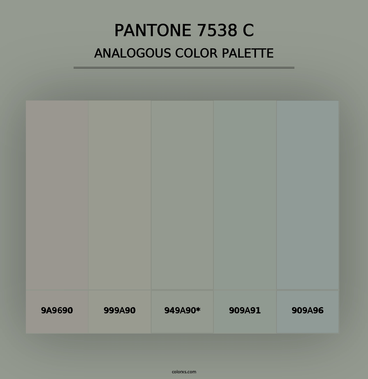 PANTONE 7538 C - Analogous Color Palette