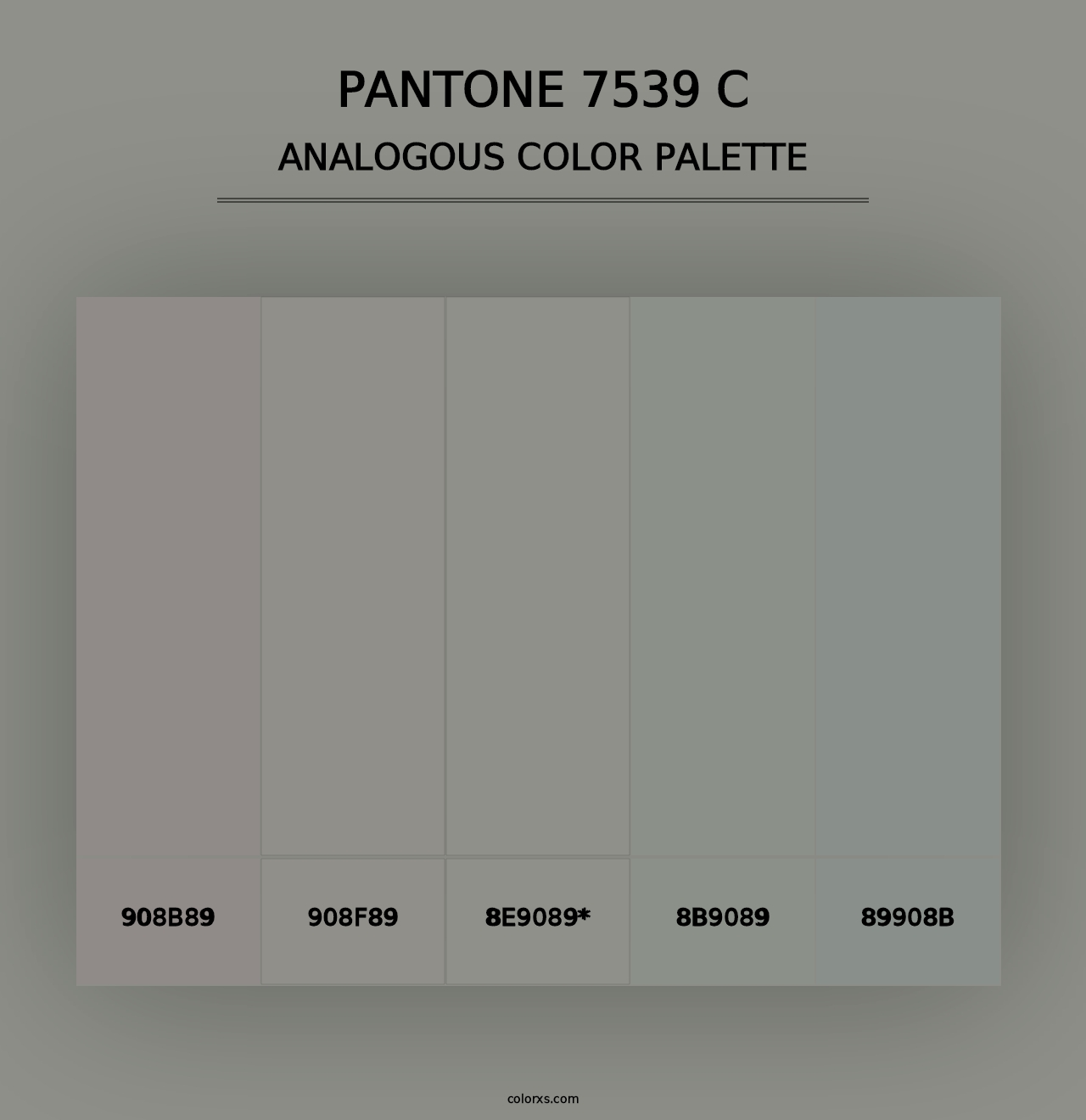 PANTONE 7539 C - Analogous Color Palette