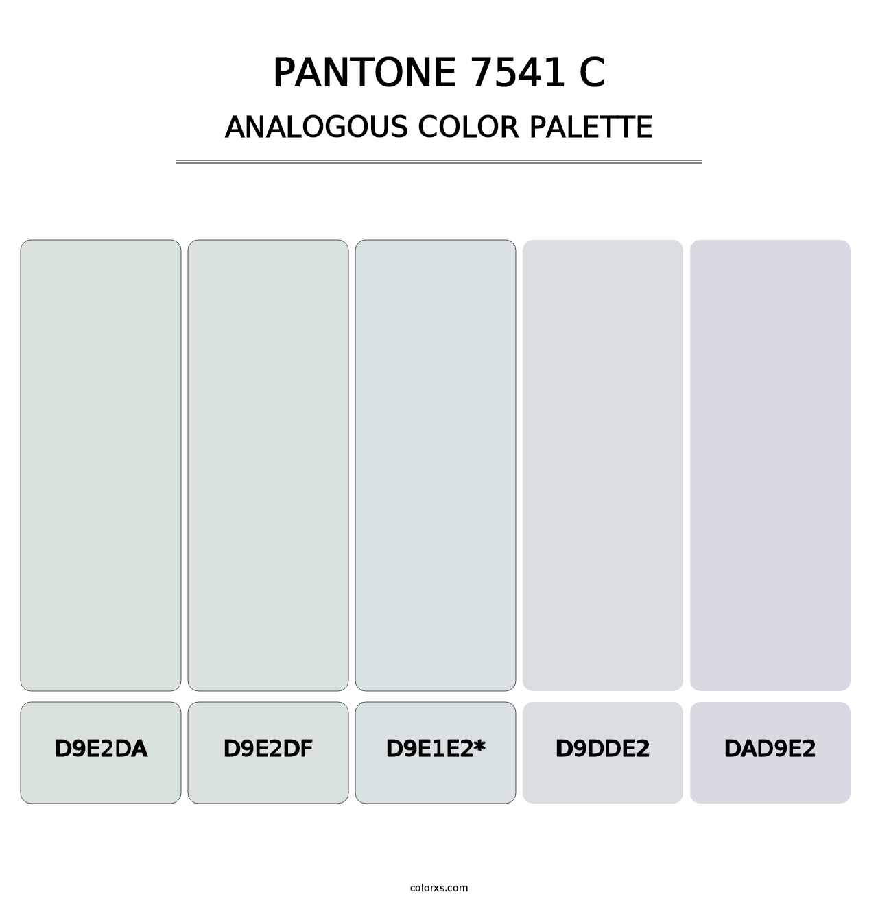 PANTONE 7541 C - Analogous Color Palette