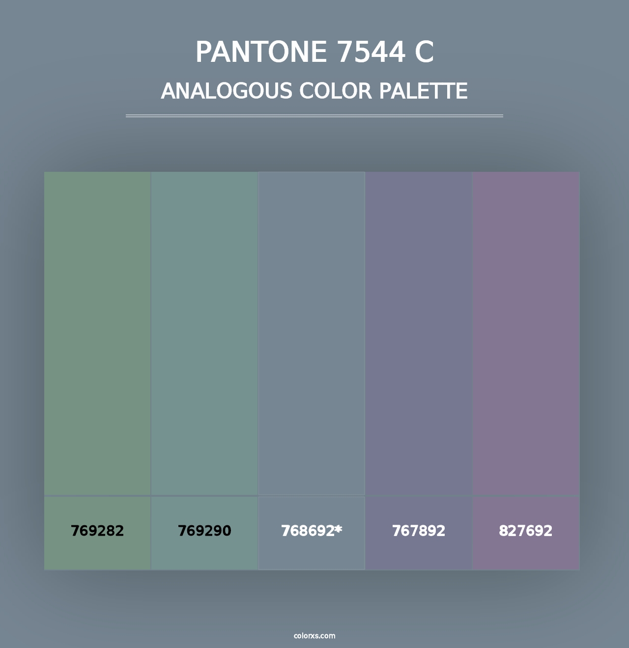 PANTONE 7544 C - Analogous Color Palette