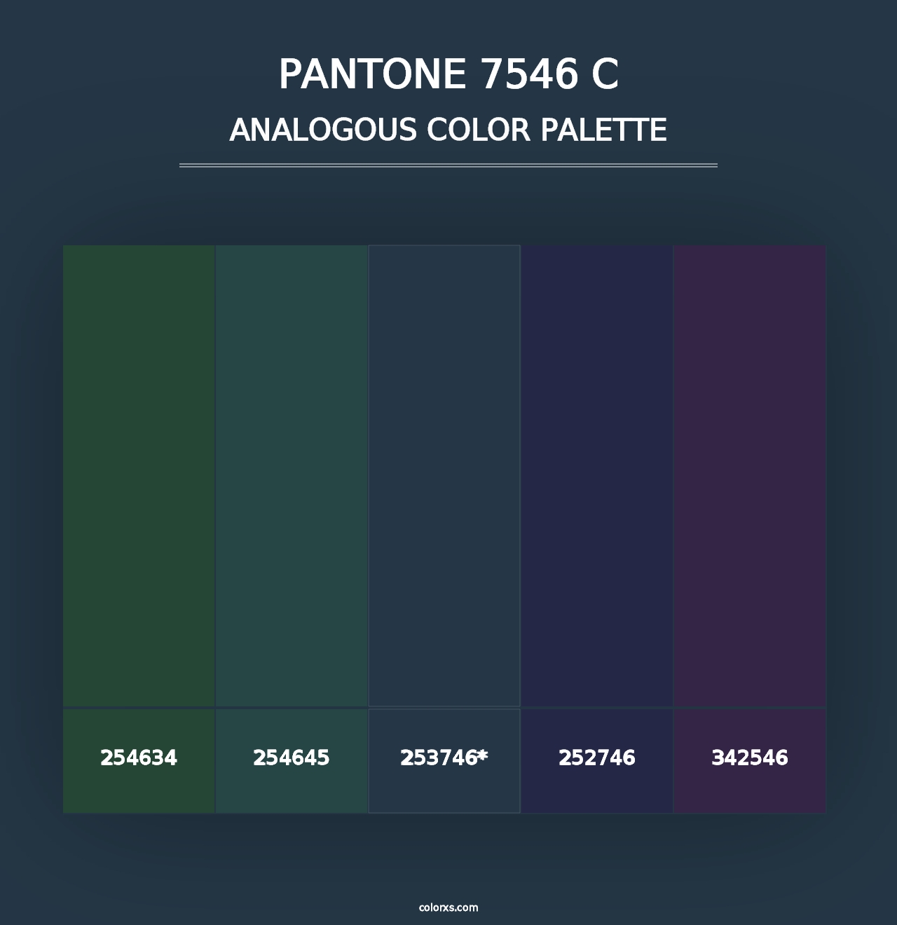 PANTONE 7546 C - Analogous Color Palette