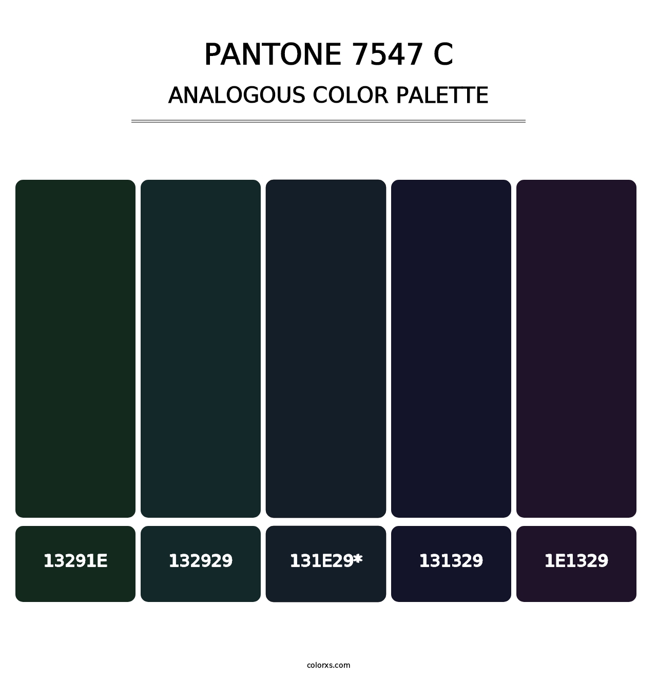 PANTONE 7547 C - Analogous Color Palette