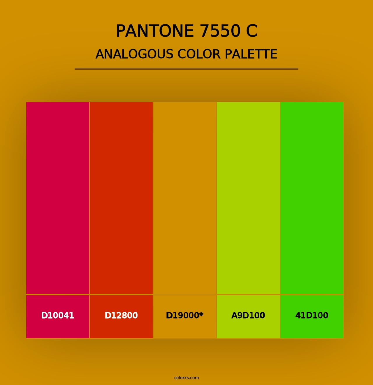 PANTONE 7550 C - Analogous Color Palette