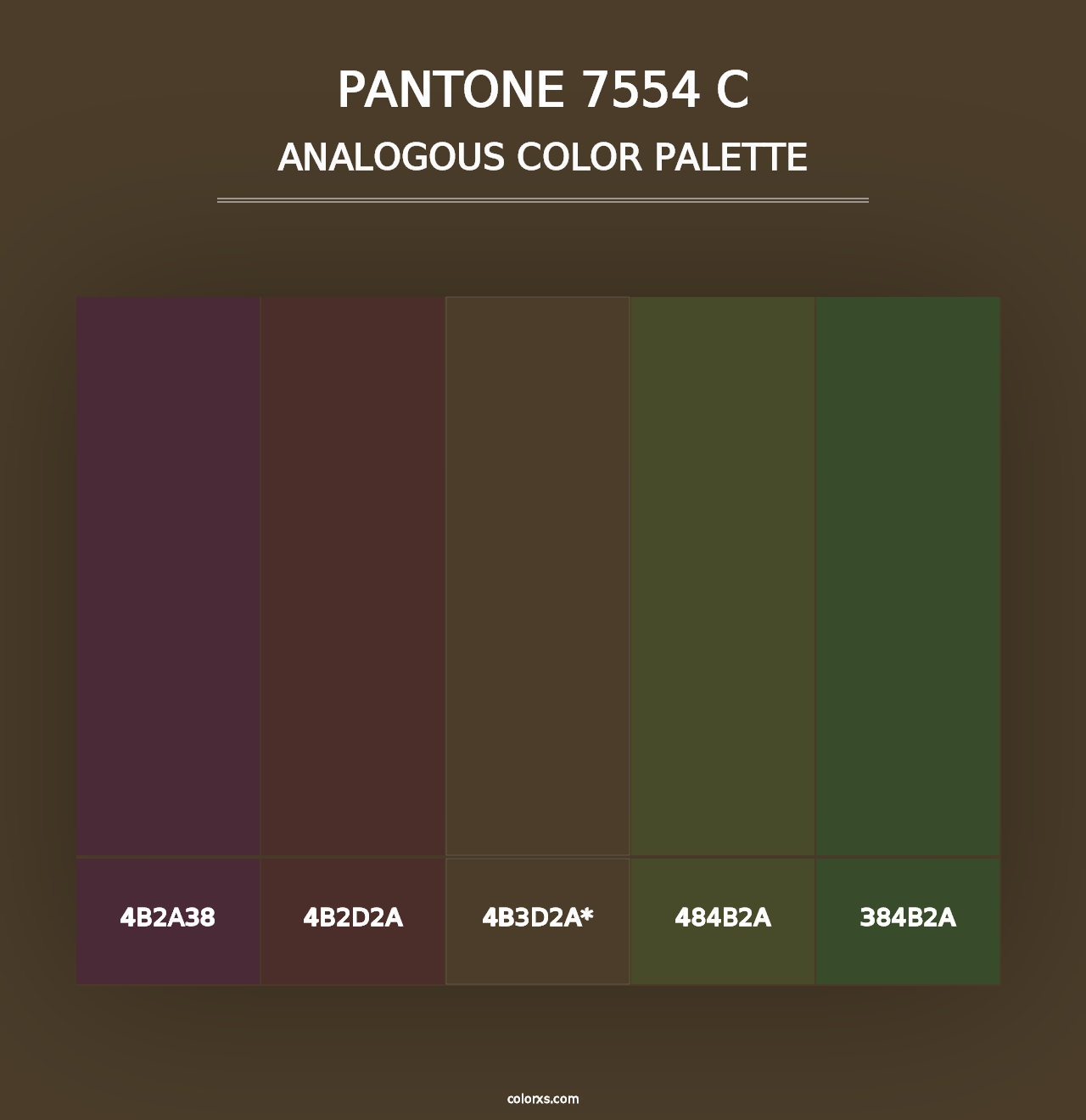 PANTONE 7554 C - Analogous Color Palette