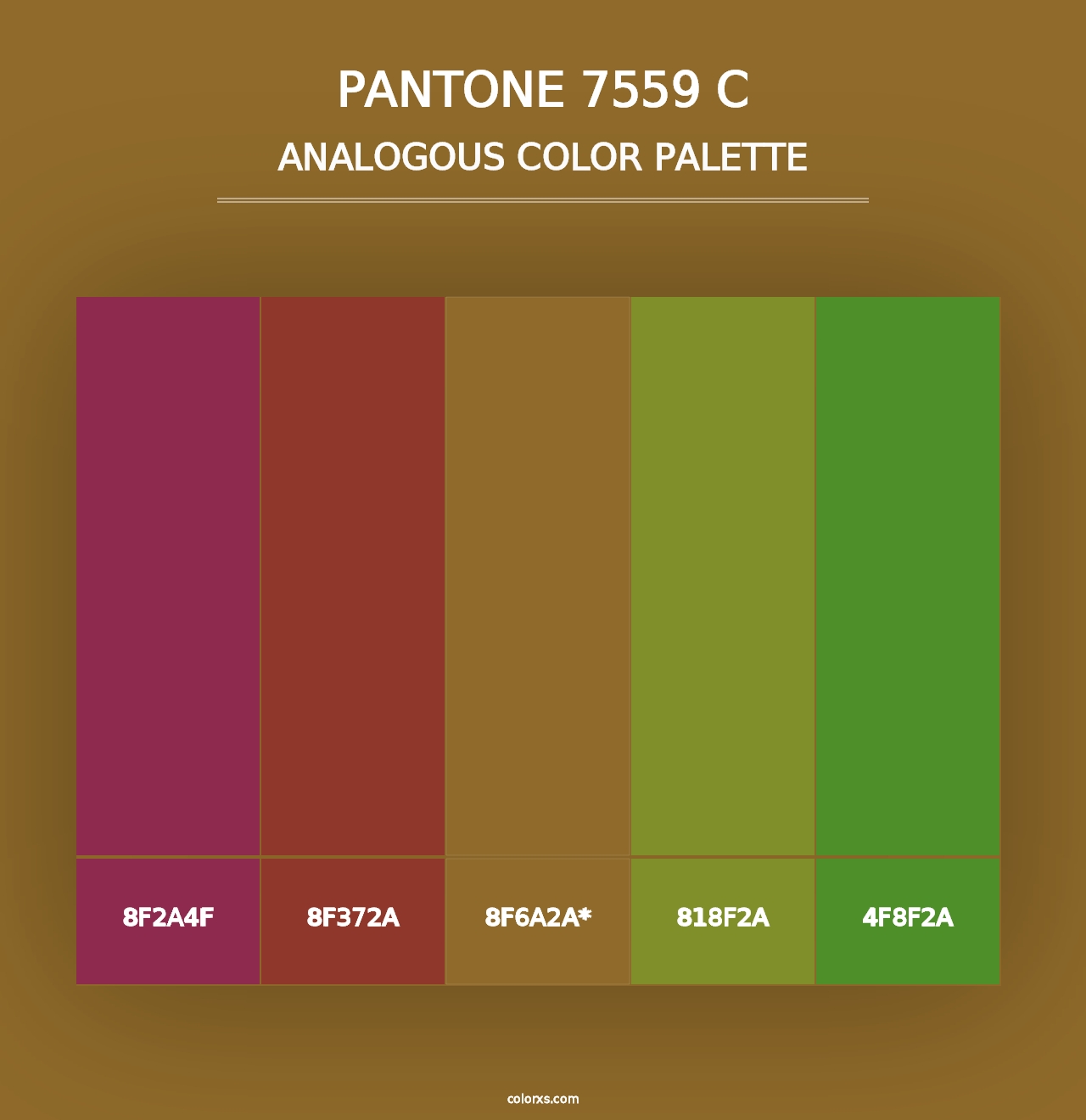 PANTONE 7559 C - Analogous Color Palette