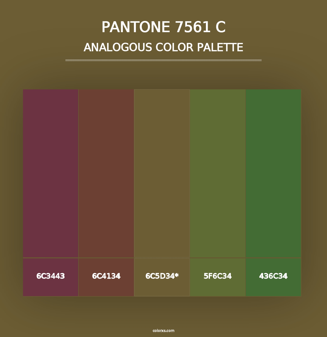 PANTONE 7561 C - Analogous Color Palette