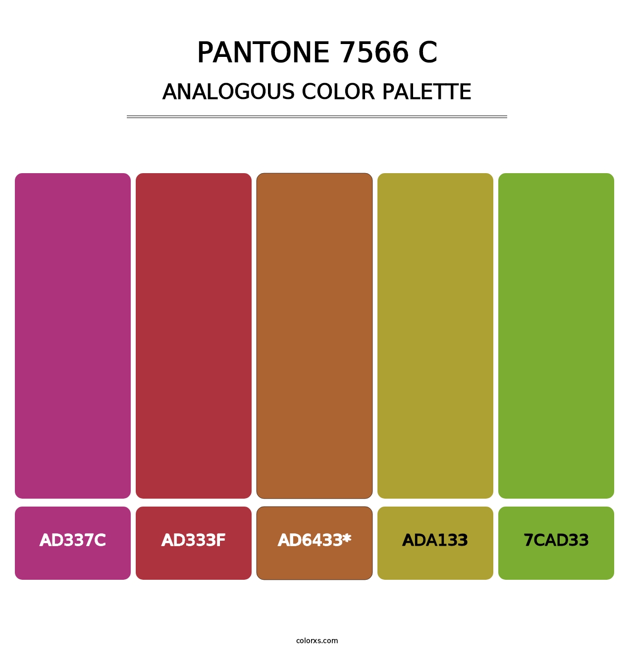 PANTONE 7566 C - Analogous Color Palette