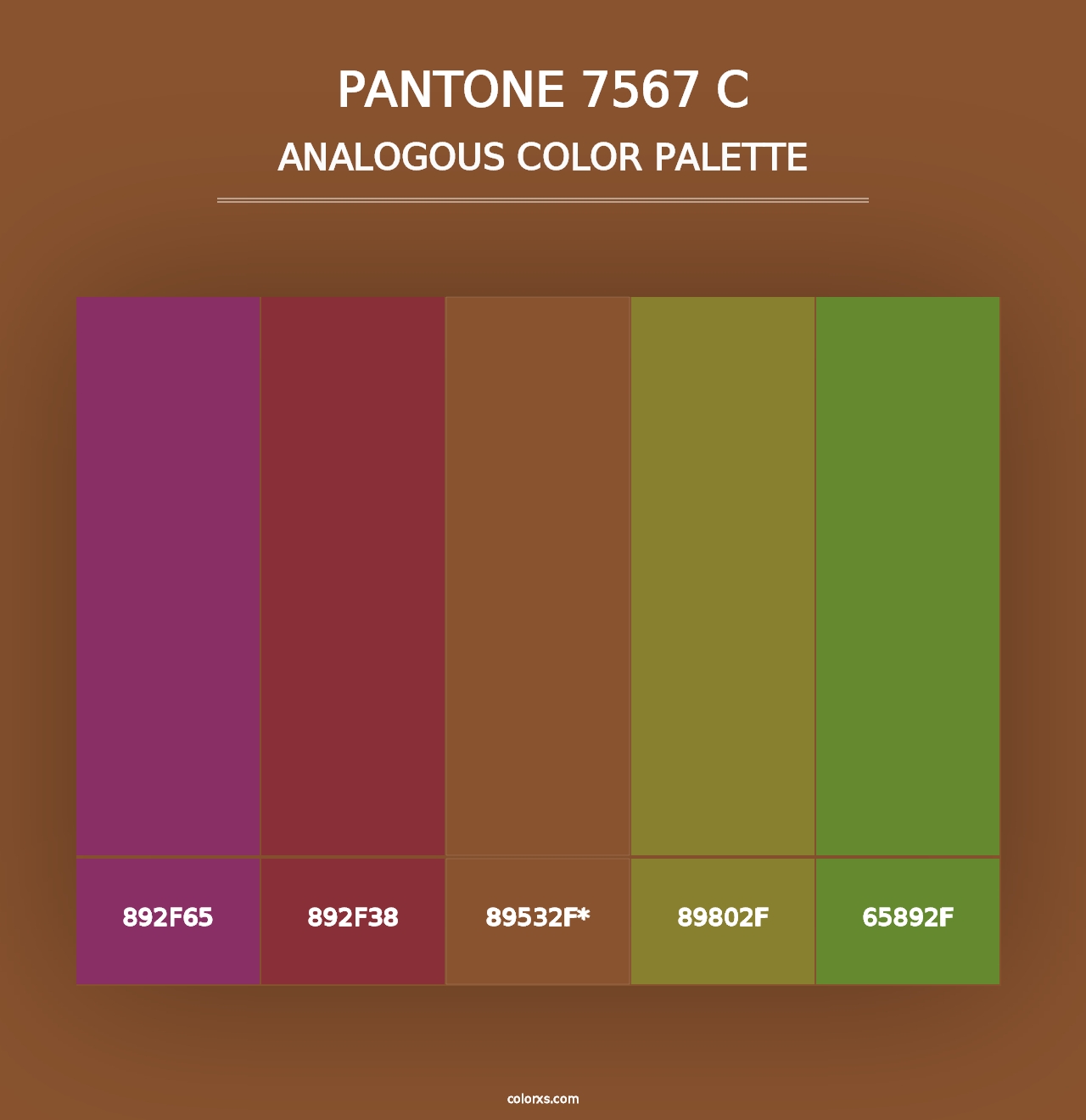 PANTONE 7567 C - Analogous Color Palette