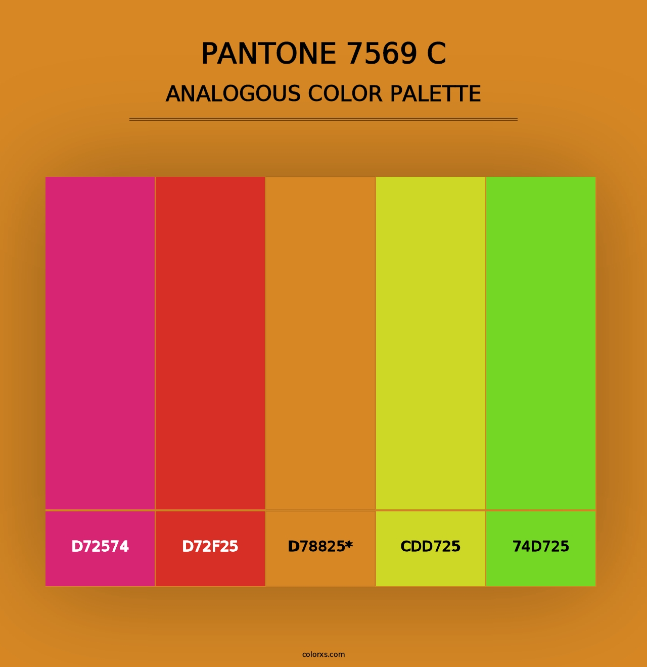 PANTONE 7569 C - Analogous Color Palette