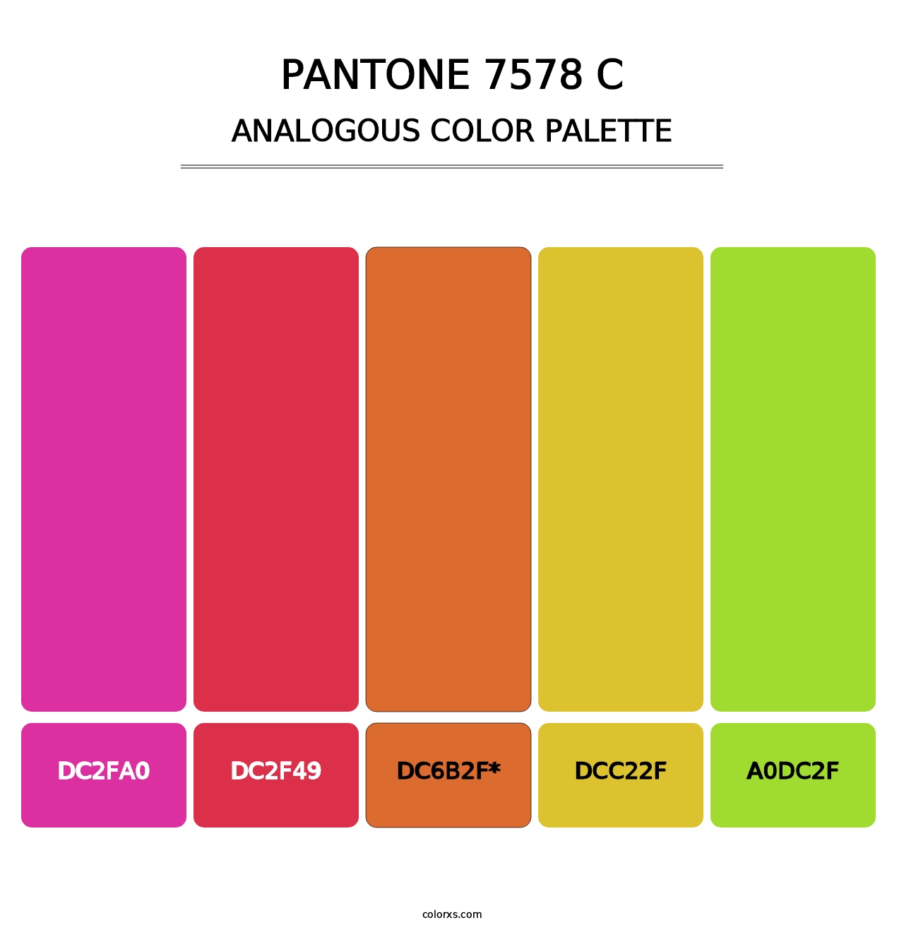 PANTONE 7578 C - Analogous Color Palette