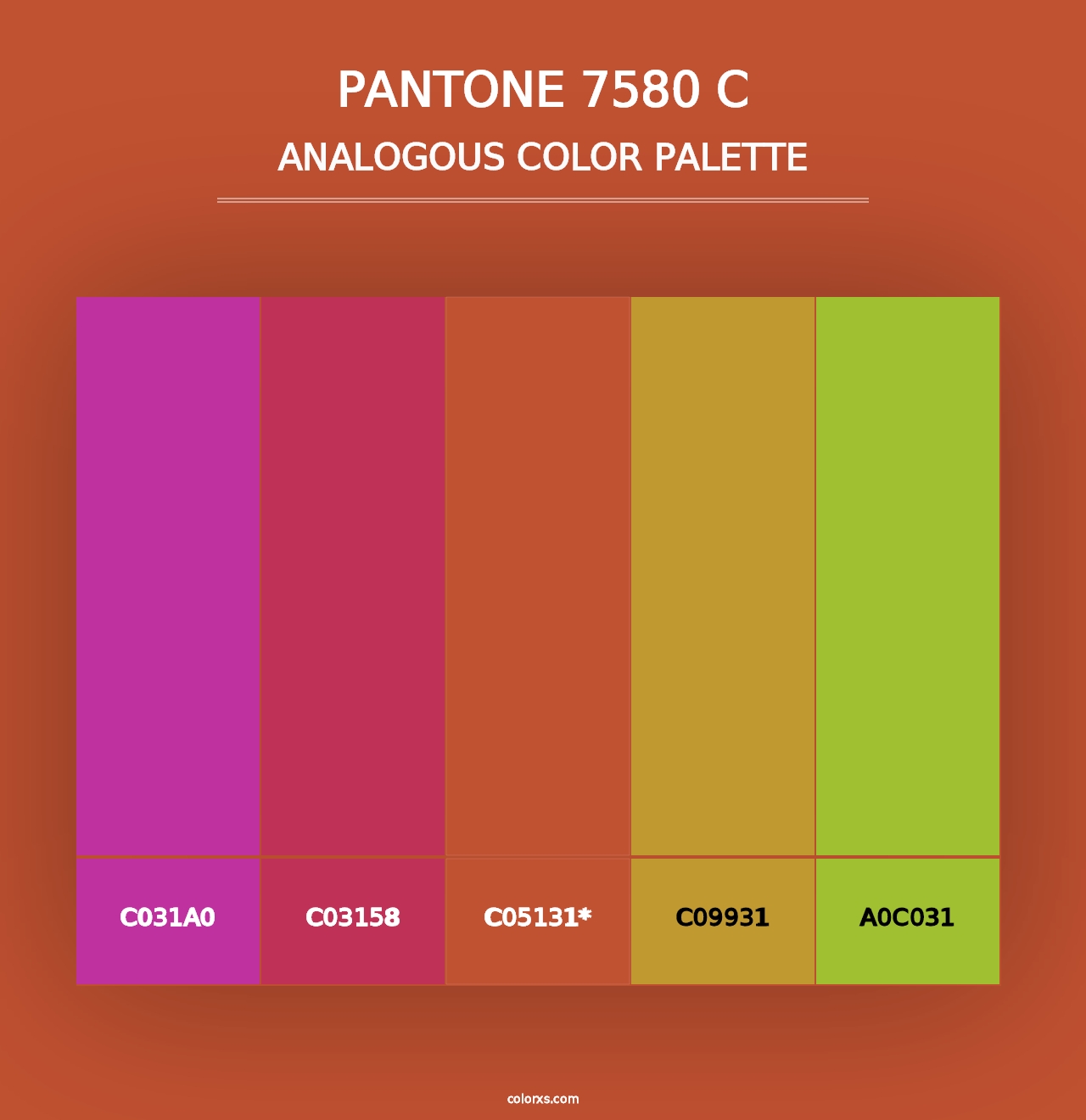 PANTONE 7580 C - Analogous Color Palette