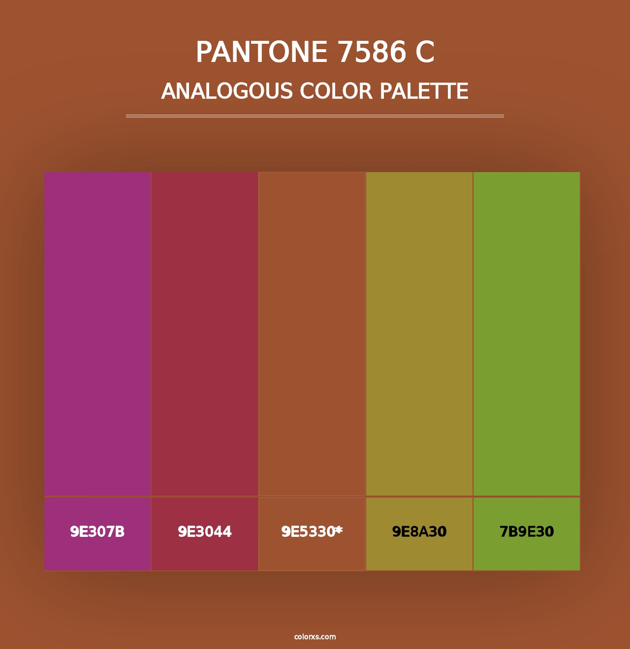 PANTONE 7586 C - Analogous Color Palette