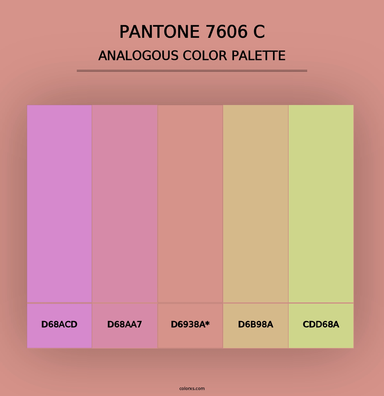 PANTONE 7606 C - Analogous Color Palette