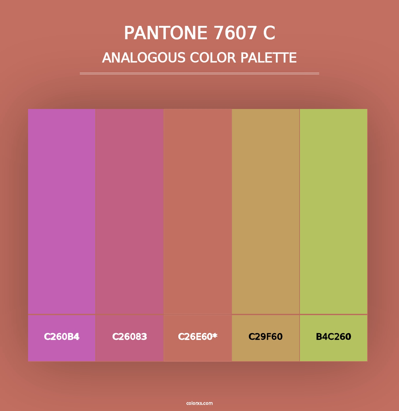 PANTONE 7607 C - Analogous Color Palette