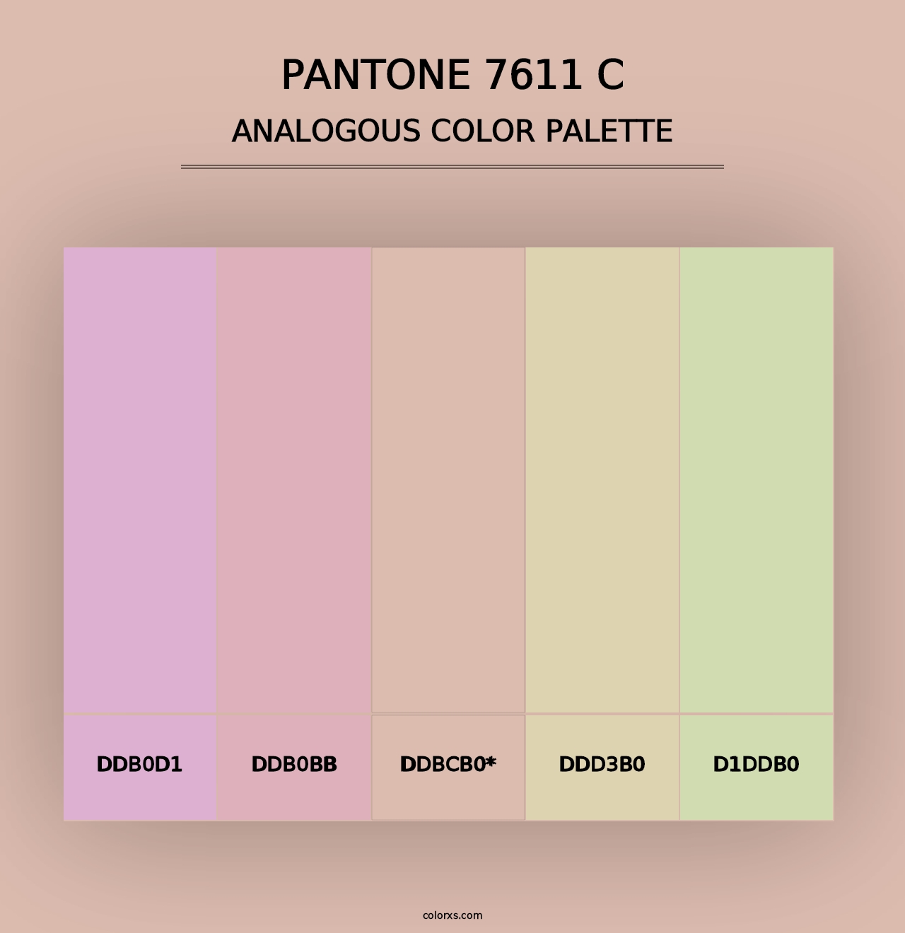 PANTONE 7611 C - Analogous Color Palette