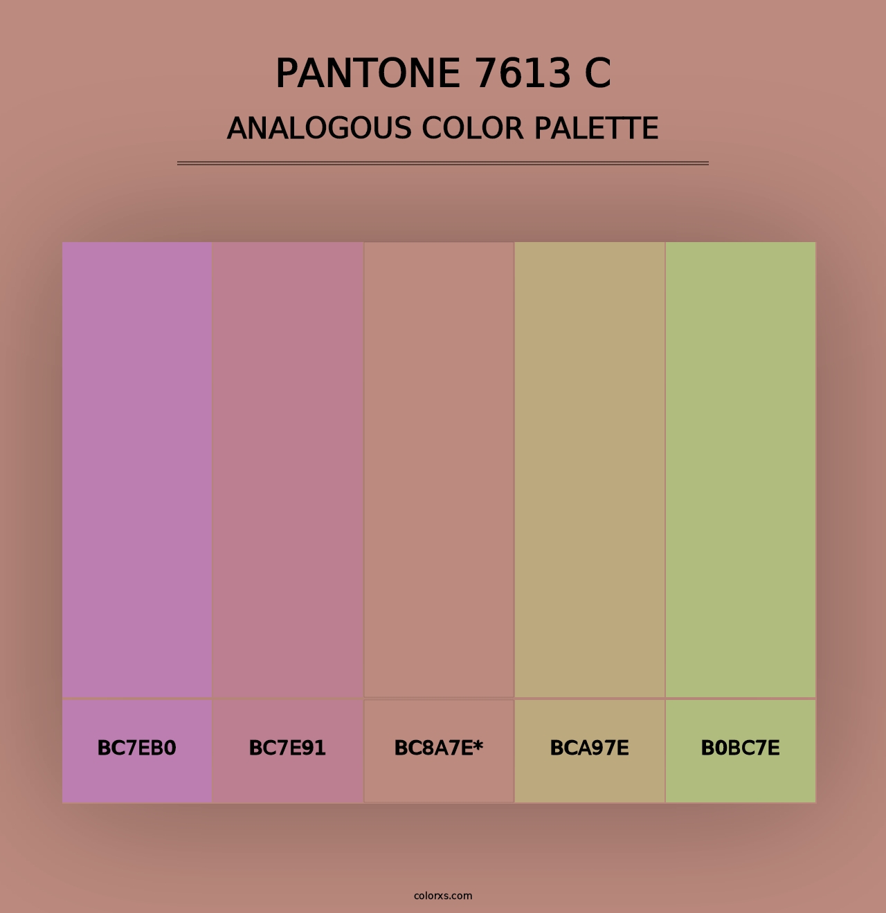 PANTONE 7613 C - Analogous Color Palette