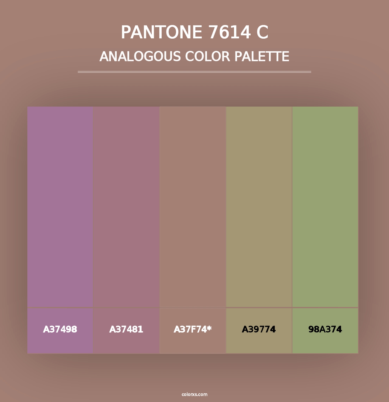 PANTONE 7614 C - Analogous Color Palette