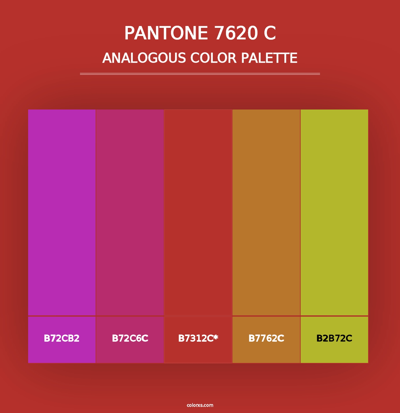 PANTONE 7620 C - Analogous Color Palette