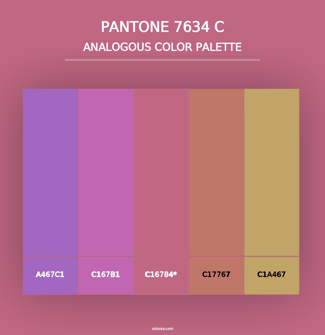 PANTONE 7634 C - Analogous Color Palette