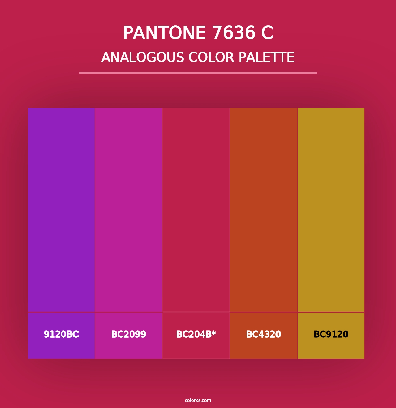 PANTONE 7636 C - Analogous Color Palette