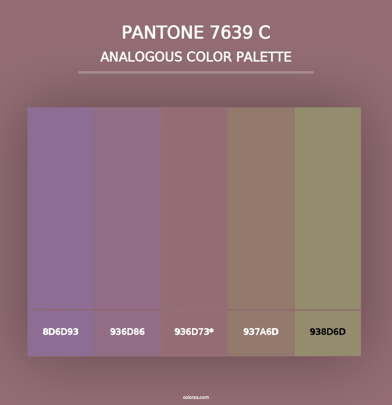 PANTONE 7639 C - Analogous Color Palette