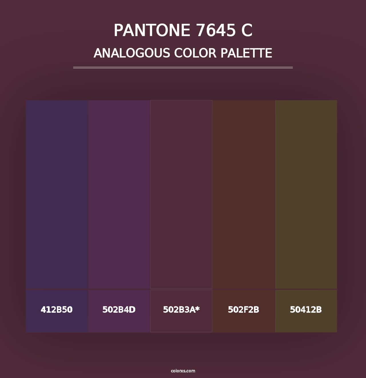 PANTONE 7645 C - Analogous Color Palette