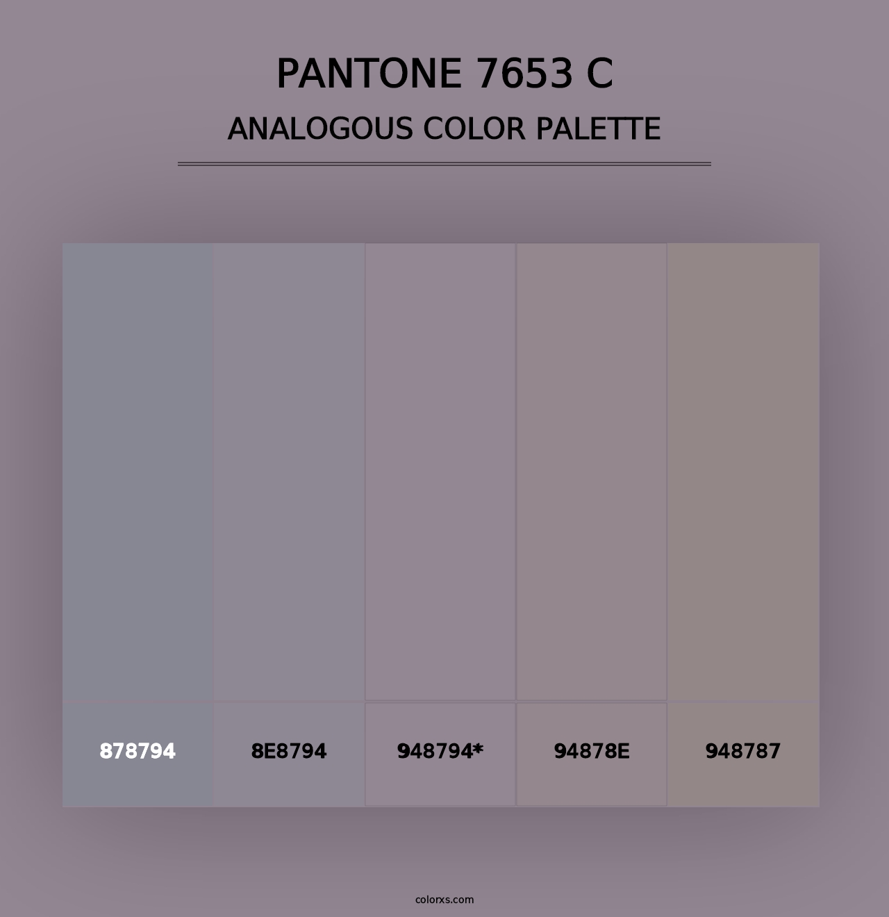 PANTONE 7653 C - Analogous Color Palette