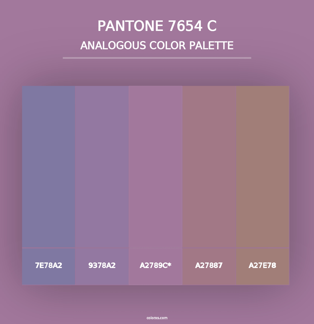 PANTONE 7654 C - Analogous Color Palette