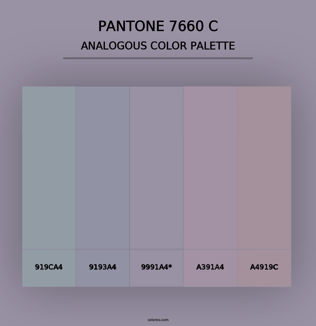 PANTONE 7660 C - Analogous Color Palette