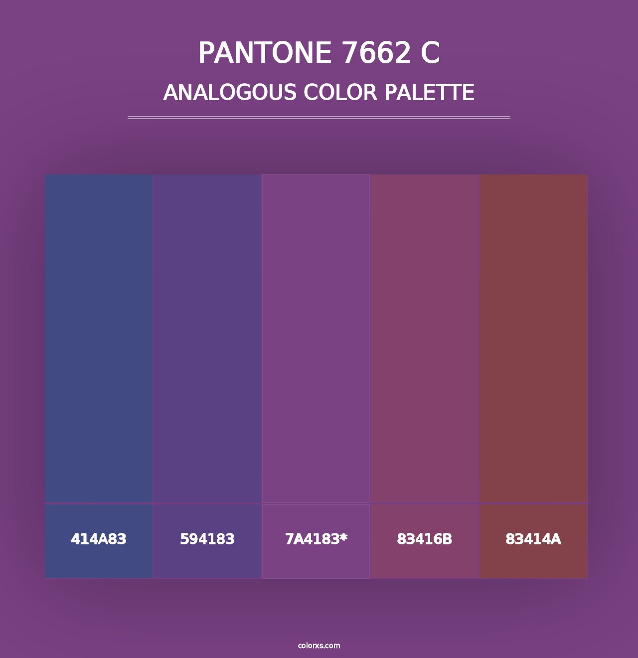 PANTONE 7662 C - Analogous Color Palette